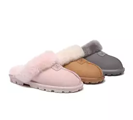 UGG AUSTRALIAN SHEPHERD Double Face Sheepskin Wool Slippers Suzie Scuff