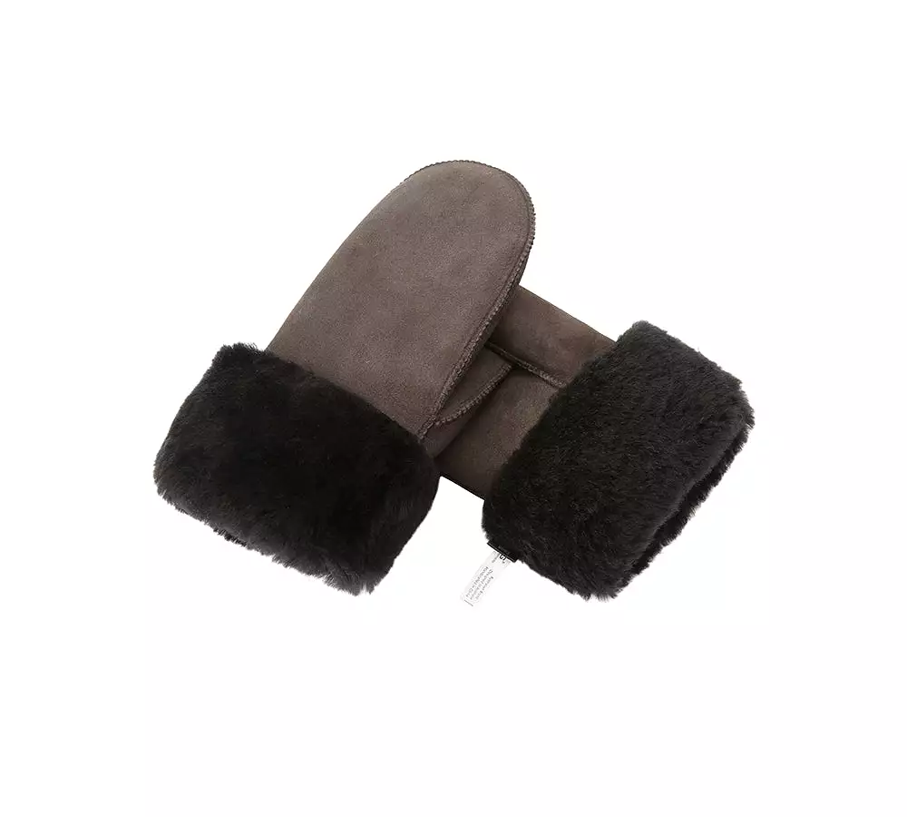 UGG AUSTRALIAN SHEPHERD Fluffy Sheepskin Wool Mittens