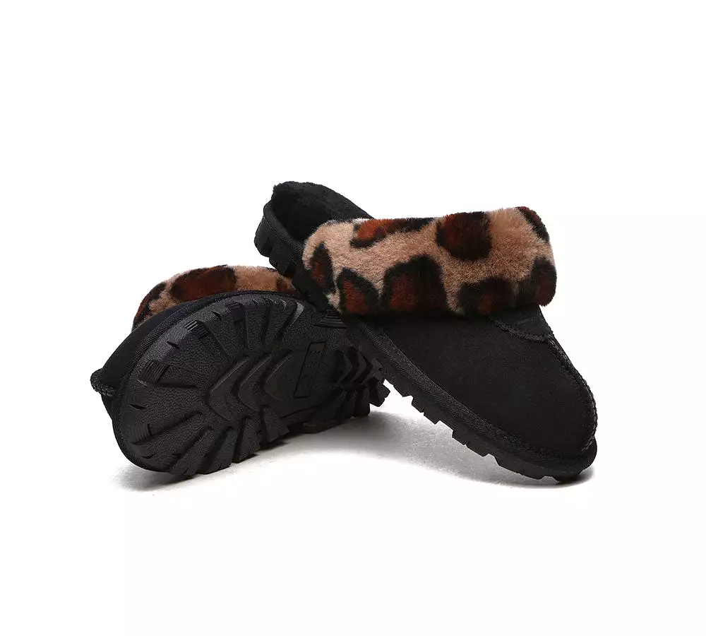 UGG Australian Shepherd Ugg Slippers Double Face Sheepskin Women Leopard Print Slipper