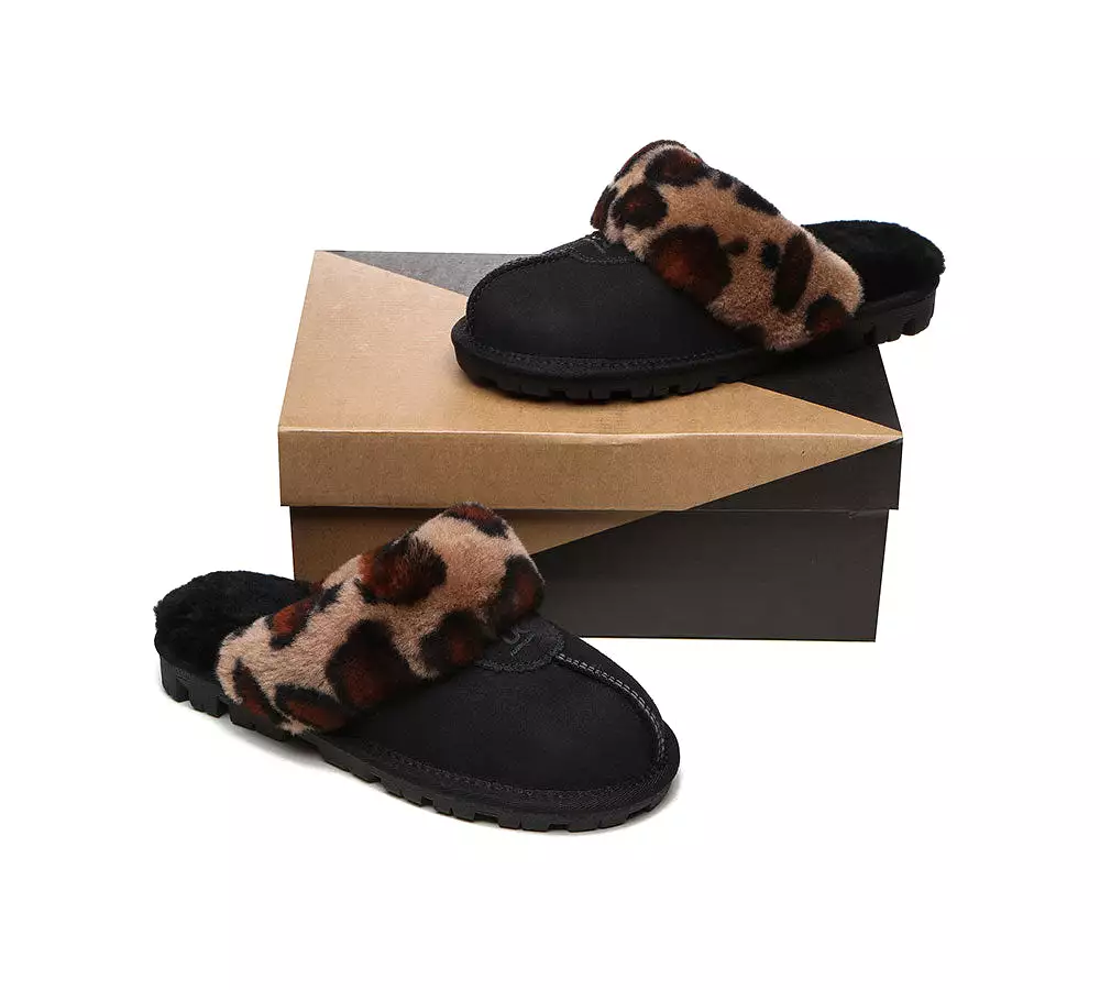 UGG Australian Shepherd Ugg Slippers Double Face Sheepskin Women Leopard Print Slipper