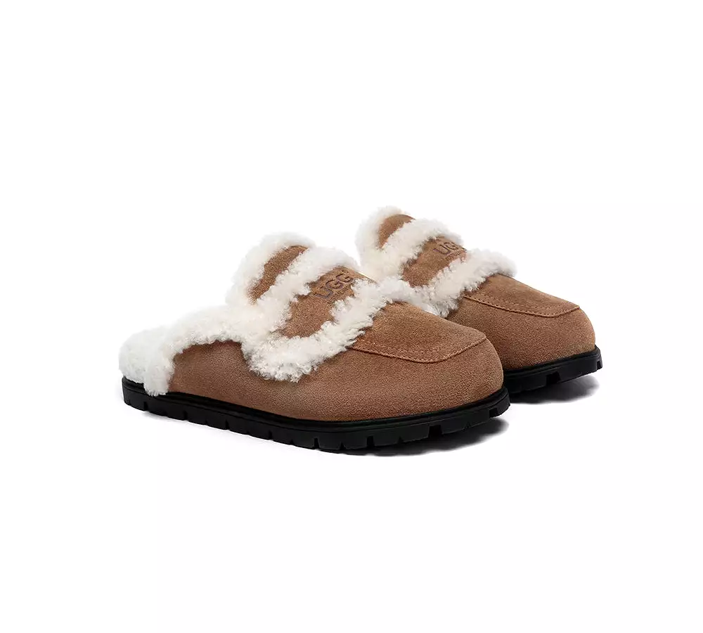 UGG AUSTRALIAN SHEPHERD Ugg Slippers Sheepskin Wool Shearling Lined Remi