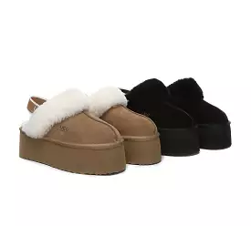 UGG AUSTRALIAN SHEPHERD Women Slingback Platform Slippers Muffin Plus