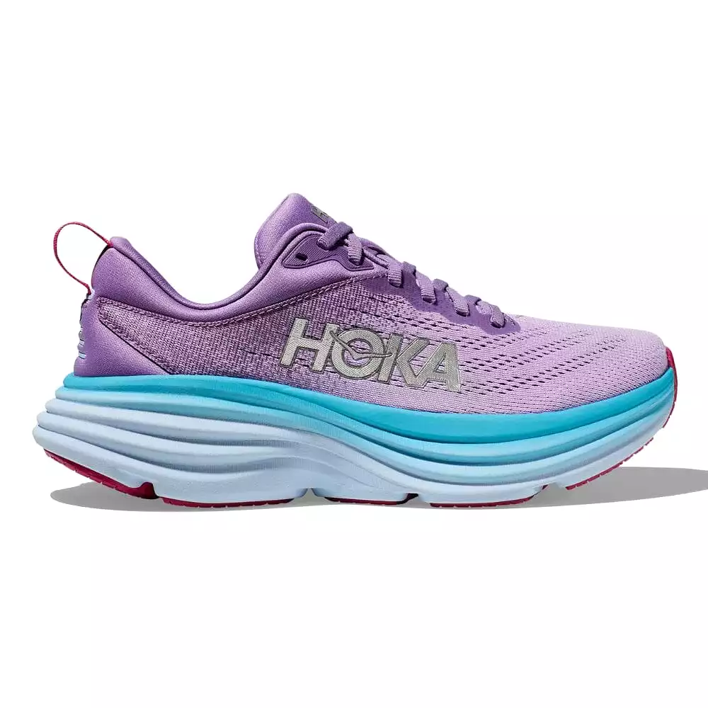 Women's Hoka One One Bondi 8, Chalk Violet/Pastel Lilac, 10 B Medium