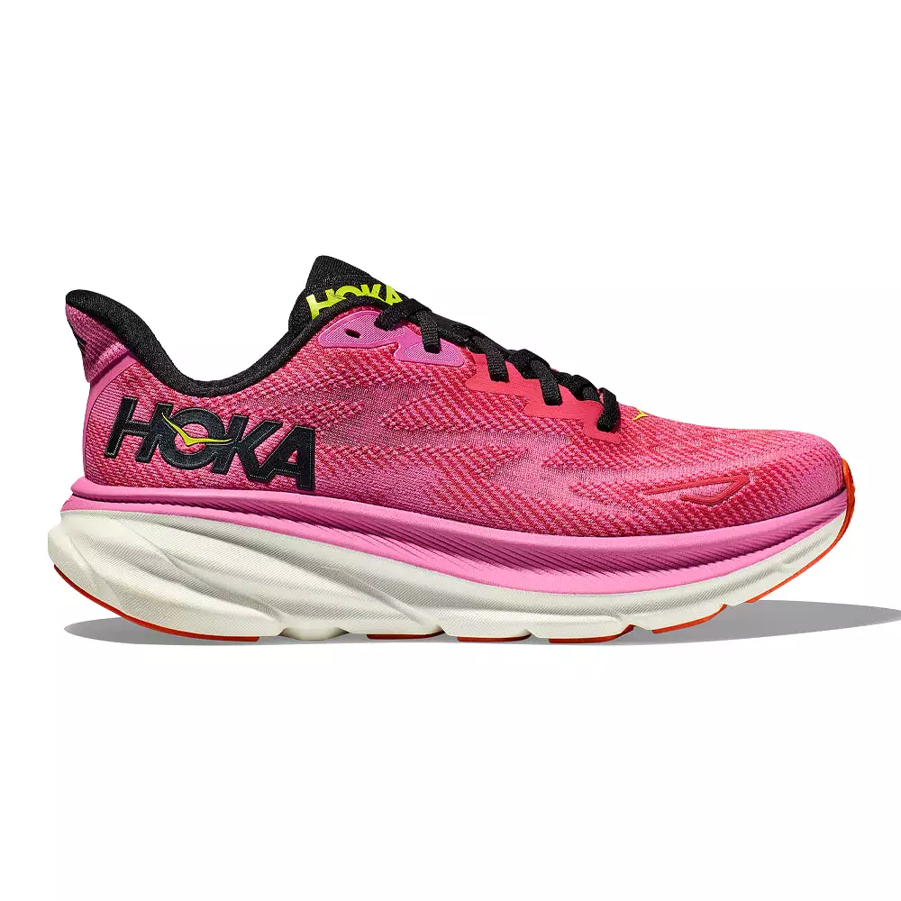 Women's Hoka One One Clifton 9, Raspberry/Strawberry, 7 B Medium