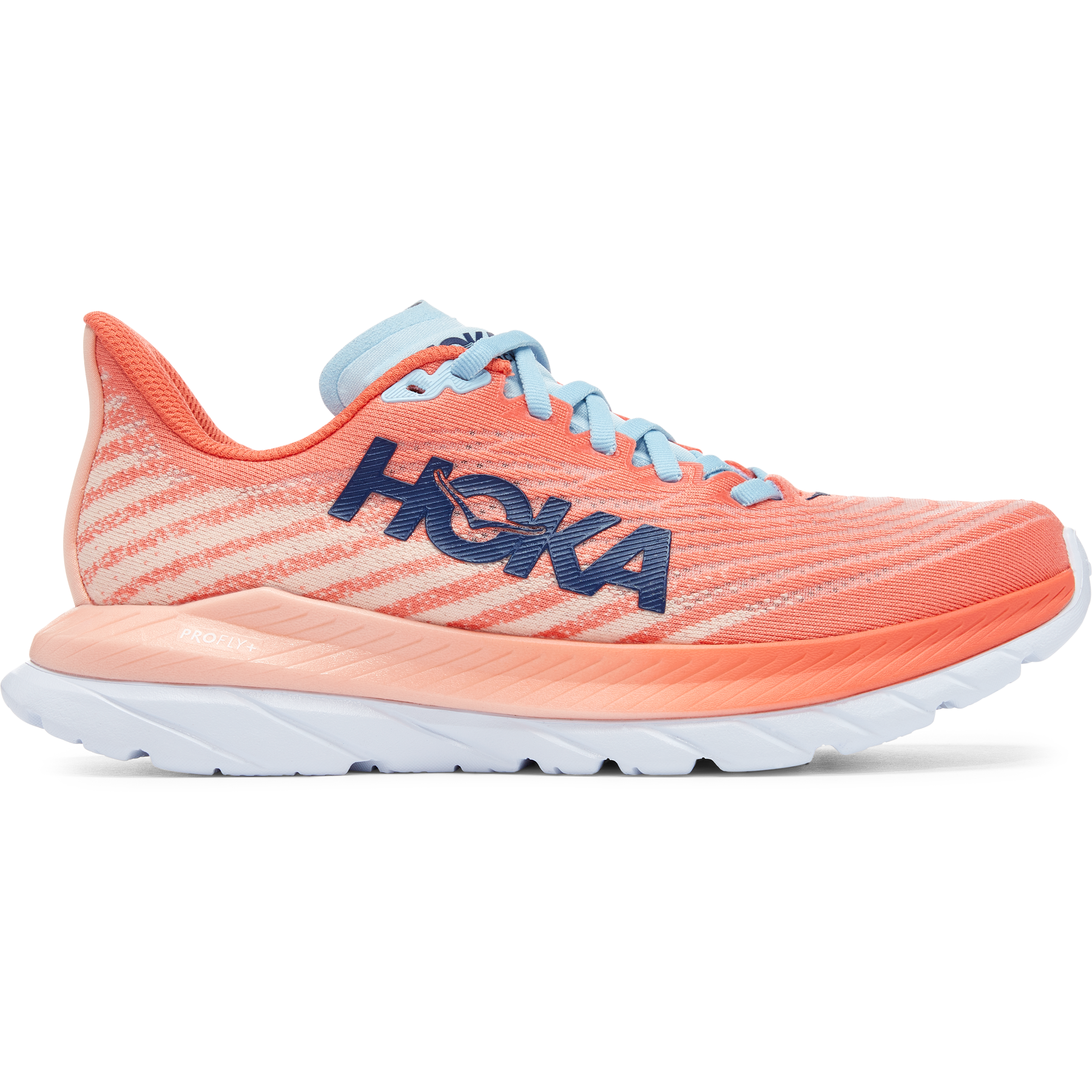 Women's Hoka One One Mach 5, Camellia/Peach Parfait, 10 B Medium