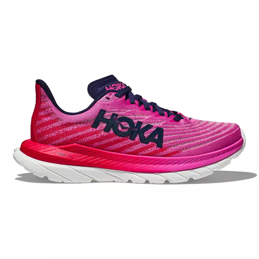 Women's Hoka One One Mach 5, Raspberry/Strawberry, 8.5 B Medium